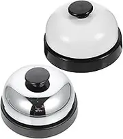2pcs Table Bell Hand Ringing Rattle Interactive Training Tools Pet Cat Doorbell Stainless Steel Birds Pet Cat Ball Cow Bells for Sporting Events Plastic