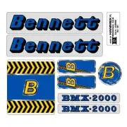 Bennett - BMX-2000 BLUE decal set - old school bmx