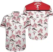 [fat mummy] Drinking Mens Hawaiian Shirts Short Sleeve, Beach Tropical Hawaiian Shirts, Funny White Button Shirts