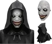 nezababycos 2PCS Halloween Smiling Demon Mask Scary Creepy Smile Mask Horror Zombie Face Costume Realistic for Adult