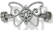 NWT Brighton Color Clique Cord ILLUMINA BUTTERFLY Crystal Silver Ornament MRP$54