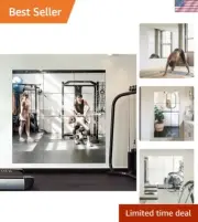 Home Gym Mirror Tiles, Large Workout Mirrors for Home Gym,Square MirrorGlass,...