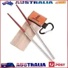 Folding Chopsticks, Tableware for Outdoor Camping Picnic Chopsticks (Brown) NEW