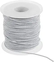 uxcell Elastic String for Bracelet 164 Ft/50 Meter Length 1.2 mm Dia, 1 Roll Sturdy Stretchy String Cord for Jewelry Making Necklace Beading Craft DIY, Gray