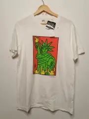 Keith Haring x Uniqlo Shirt Adult Medium White Statue Of Liberty New W/ Tags