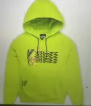 Twitch Graphic Hoodie Sweatshirt Large Neon Yellow Green Mash