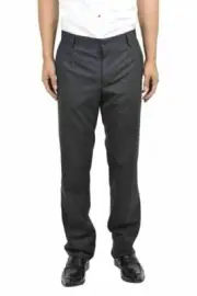 Dolce & Gabbana Virgin Wool Multi-Color Flat Front Dress Pants US 32 IT 48