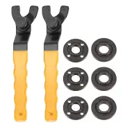 Adjustable Angle Grinder Wrench Set 0.4"-1.9" Range Nut Pin Spanner Yellow