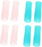 minkissy Nail Art Tool Covers 8 Pack Silicone Manicure Tool Sleeves Cuticle Scissor Cover Tweezers Case Nipper Home and Salon Use