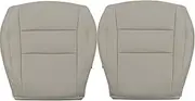 GXARTS Driver and Front Passenger Side Bottom Leather Perforated Seat Cover Tan Compatible with Jeep Grand Cherokee 2011 2012 2013 2014 2015 2016