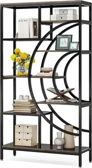 8-Tiers Bookcase Display Shelf Storage Organizer