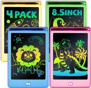 4 Pack LCD Writing Tablet for Kids, 8.5 Inch Colorful Toddler Doodle Board Gifts
