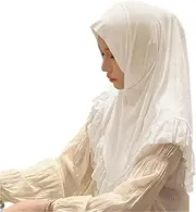 [Ylucky] Women Muslim Hijab Scarf Floral Lace Head Wrap Turban Islamic Arab Ready to Wear Aiyah Amira Lightweight Shawl