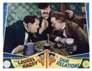 Our Relations lobby card Oliver Hardy James Finlayson Stan Laure 1936 OLD PHOTO