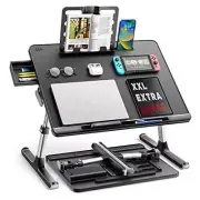 Laptop Bed Tray Desk, X-Large Adjustable Laptop Table, Foldable Laptop Black