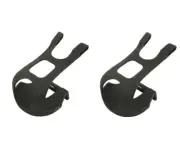 NEW! GENUINE DOUBLE STEEL BICYCLE NYLON TOE CLIP IN ALL BLACK.
