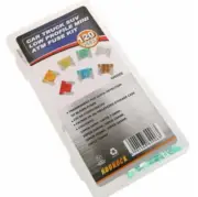 JMV 120pc Automotive Mini Fuse Assortment Kit in PVC Storage Case - FREE POSTAGE