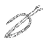 Purse Chain DIY Handbag Strap Shoulder Bag 47 inches Long 47"/ 120cm silver