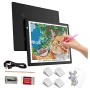 A4 LED Tracing Light Box with 4 Clips, Ultra-Thin Diamond A4 with Kits (Black)