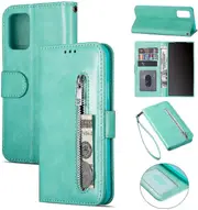 Samsung A51 Case, Magnetic Folio Flip Wallet Leather Stand Function Zipper Protective Cover With Carrying Loop, Wallet Case For Samsung Galaxy A51 - (