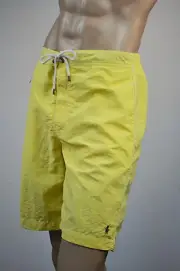 Ralph Lauren Lemon Ice Yellow Swim Suit Surf Board Trunks/Light Blue Pony -NWT