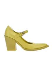 Prada Logo Detailed Buckled Pumps 37,38.5,39 citrus yellow