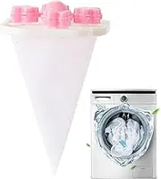 Washer Hair Catcher - Laundry Lint Bag, Floating Filtering Mesh | Reusable Fabric Lint Remover, Strip Wheel Clothes Dirt Collection Catcher, Laundry Cleaning Ball Hair Remover for Household Home