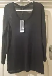 Taking Shape Decorous Top Black Long Sleeved Size S (14-16) BNWT