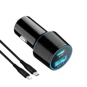 Fast USB C Car Charger 20W Power Delivery Quick Charge 3.0 Car Adapter with Type C-Apple Cable