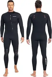 Seaskin 5mm Wetsuits for Men Front Zip Full Wetsuit