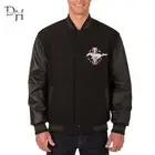 New Letterman Ford Mustang All Black Varsity Jacket Bomber Style