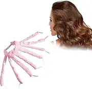 New Heatless Curling Rod Headband Heatless Curls Heatless Hair Curler, Octopus Design No Heat Curling Rod Headband Lazy Curlers Sleep Overnight Curls Wave Hair Curler Hair Styling,Pink