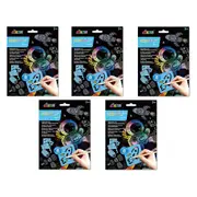 5x Avenir Scratch & Stencil Space Kids/Children Art Activity Fun Play Toy 3y+