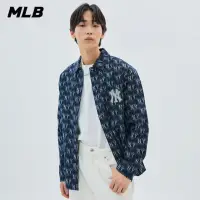 在飛比找momo購物網優惠-【MLB】牛仔丹寧襯衫 CUBE MONOGRAM系列 紐約