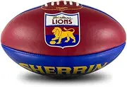 Brisbane Lions Leather Football - Size 5