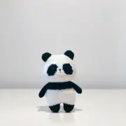 Handmade Crochet Amigurumi Plush Doll (Fei Fei The Panda) - 6.5" tall