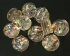 Abalone Shell Double Flare Acrylic Earrings Ear Plug Tunnel Gauge Pearl Metallic