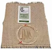 Pressed Cane Webbing Kit. 24"X24" Fine Open 1/2", 8 Feet of #8.5 Spline, Full Co