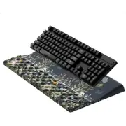 Comfortable Ergonomic Keyboard Stand with Floral Wrist Rest for Home Office