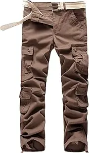 [JEShifangjiusu] Men's Cotton Multi-Pockets Pants Tactical Outdoor Military Army Cargo Pants Fashion Athletic Joggers Sweatpant
