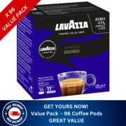 Lavazza A Modo Mio Divino Pack of 96 Coffee Capsules Pods Chocolate 6 x 16 (96)