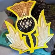Wooden Scottish Thistle Wall Plaque
