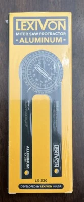 Aluminum Miter Saw Protractor 7" Rust Proof Angle Finder-NEW in Sealed Box.