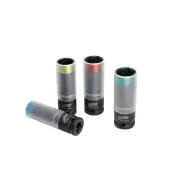 4 Pcs of Chicane 1/2" Drive 6Pt Wheel Nut Socket Set - Chrome-Molybdenum Steel