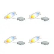 SYLVANIA 6" LED Microdisk Recessed Light, 5 CCT Selectable, 16W, 4 Pk