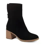 Sun + Moon Lyraa Womens Block Heel Laceless Ankle Boots Black 11/M New