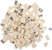 JOINPAYA Entertainment Mahjong Set Mini Portable Chinese Majong for Travel Camping and Home