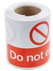 RS Pro POLYETHYLENE DO NOT ENTER BARRIER TAPE 100m Highly Visible RED/WHITE
