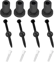 Iceyon 4 Pcs Sliding Barn Door Wall Spacer Replacement Carbon Steel with Screws for Sliding Barn Door Hardware Connecting kit Device Metal Steel Track to Wall (30mmx35mm)
