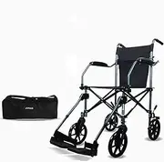 Lightweight Aluminium Wheelchair, With Travel Bag Self-Propelled Trolley Lightweight Small Travel Mobility Scooter For The Elderly